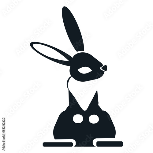 Rabbit bunny ear leg detailed silhouette hare