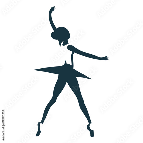 Ballerina skirt ballet dancer pointe shoe posture silhouette ballet