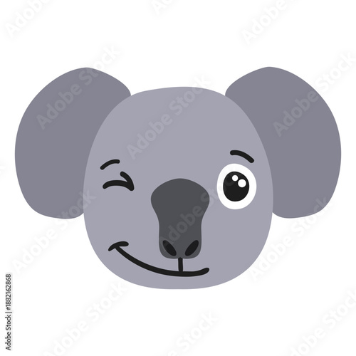 Koala muzzle glad flat sticker