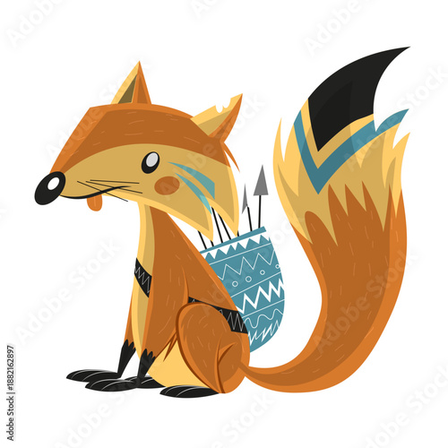 Fox tail quiver arrow sketch