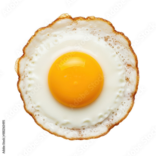 Fried egg isolated on transparent background 
