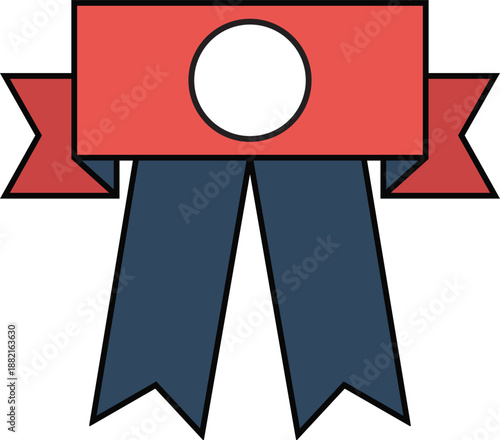 Flat Style Award Ribbon Icon