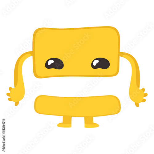 Monster eye hand flat