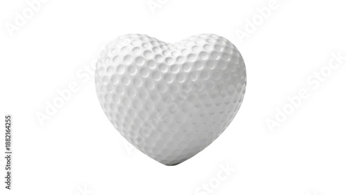 White Textured Heart Shape on a Transparent PNG Image