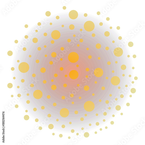 Orange gradient strobe firework