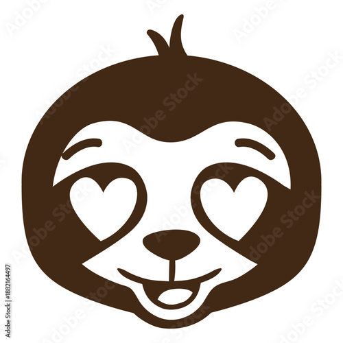 Sloth enamoured head muzzle flat