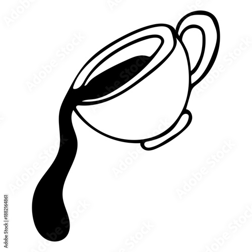 Cup coffee doodle