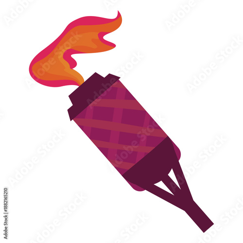 Torch fire flame flat