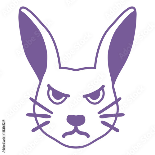 Rabbit angry head muzzle stroke