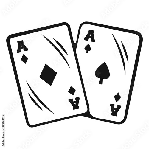 Cowboy aces cards stroke