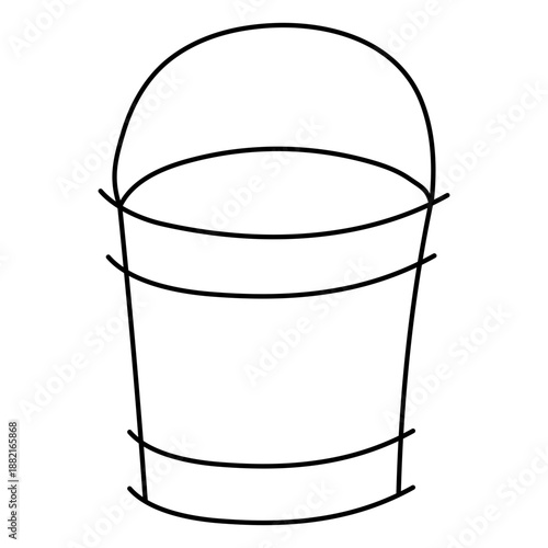 simple pail garden drawn