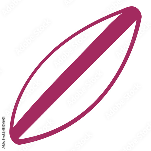 Surfboard detailed silhouette