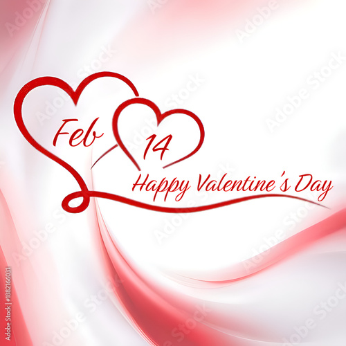 valentines day text with hearts