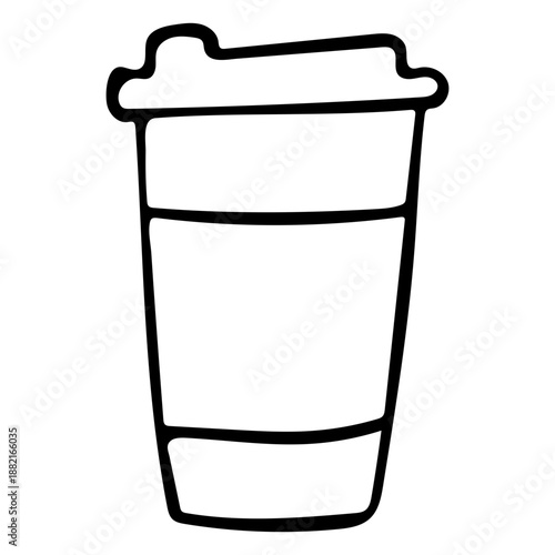 Paper coffee to go cup stroke