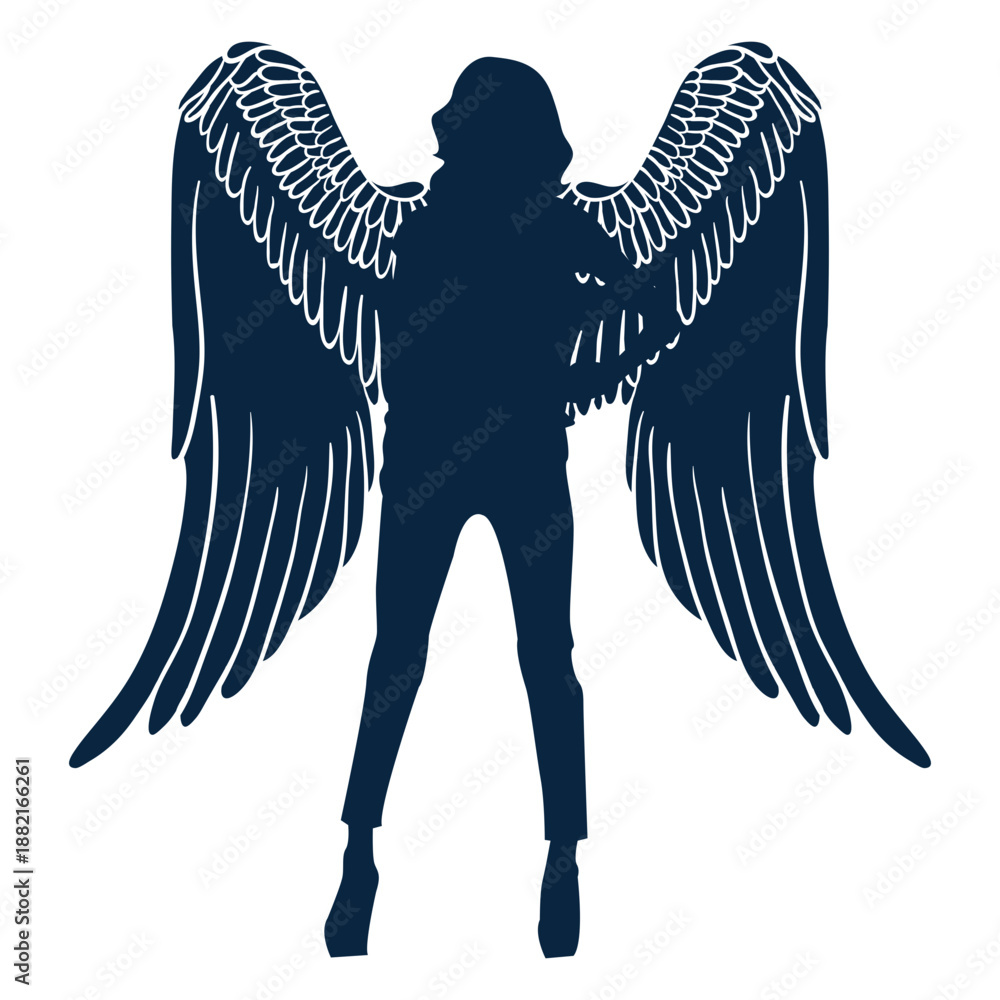 Fototapeta premium Hand on waist angel vector