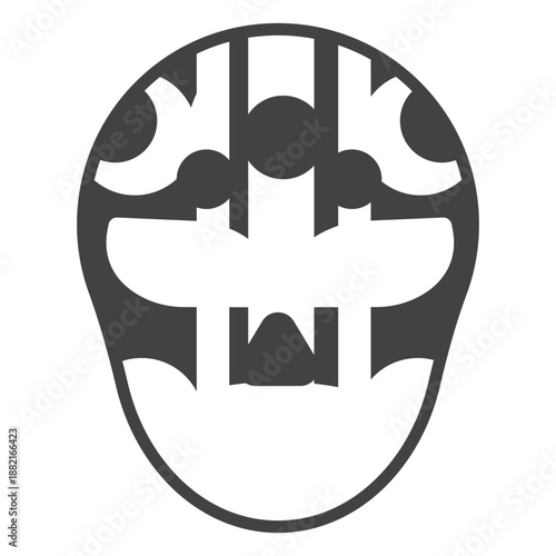 Luchador mask circle stripe detailed silhouette