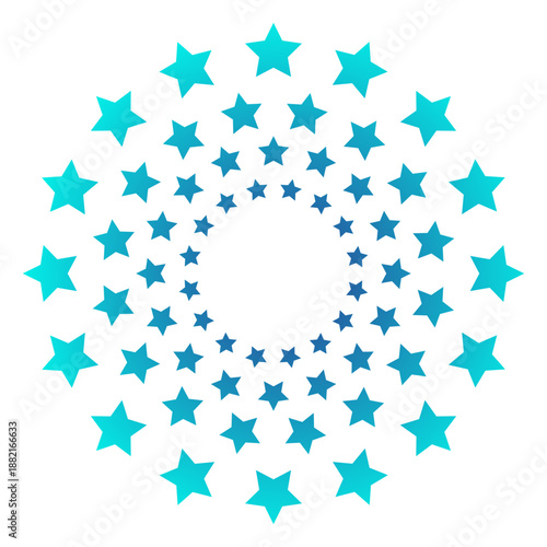 Turquoise firework mass stars gradient