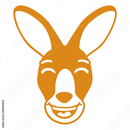 Kangaroo happy head muzzle flat