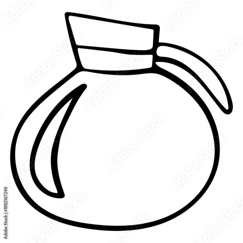 Pot coffee doodle