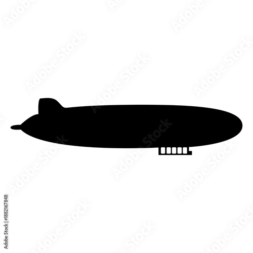 Dirigible airship vector