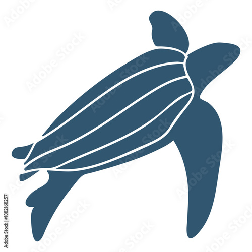 Turtle shell detailed silhouette animal