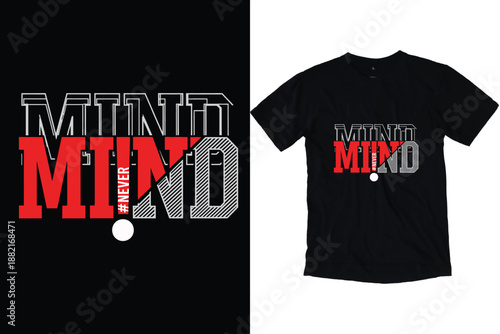 Modern Urban Split Text Mind Typography T-Shirt Design