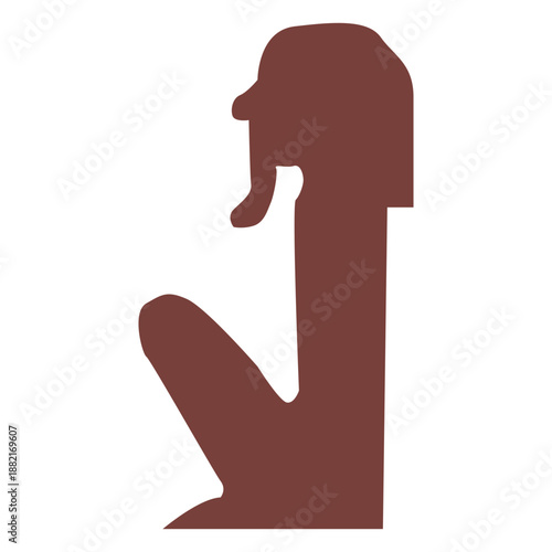 Egyptian symbol pharaoh silhouette