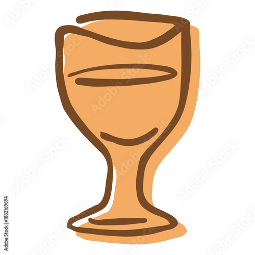 Doodle wine glass
