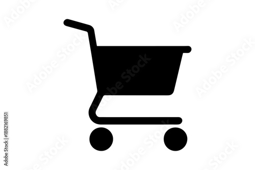 shopping cart icon. Isolated on transparent background