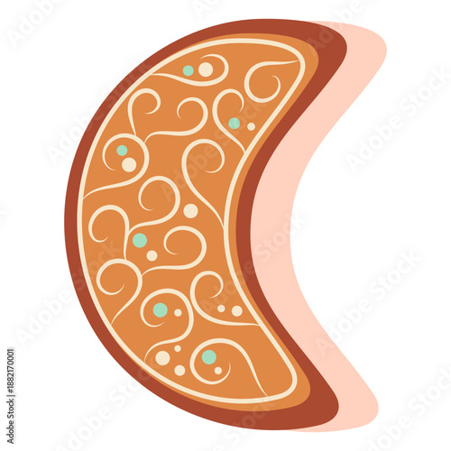Gingerbread cookie moon