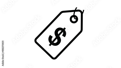 Dollar Sign on Price Tag Illustration.