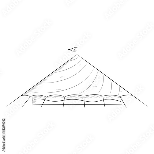 Simple drawing circus tent
