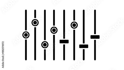 Electronic Circuit Diagram with Symbols.