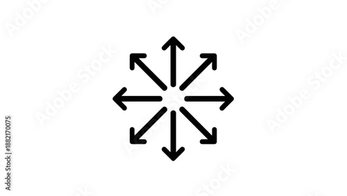 Eight Arrows Forming Circular Pattern Symbol.
