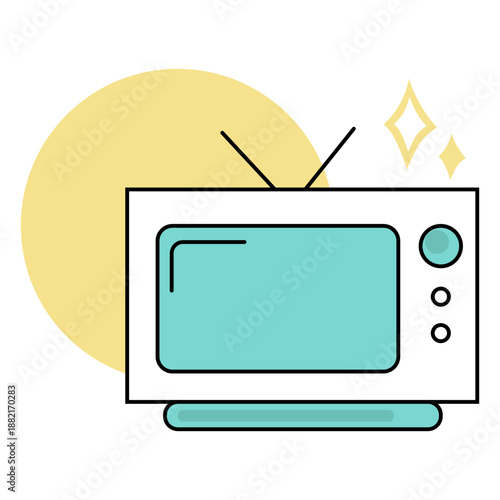 Television colored cute