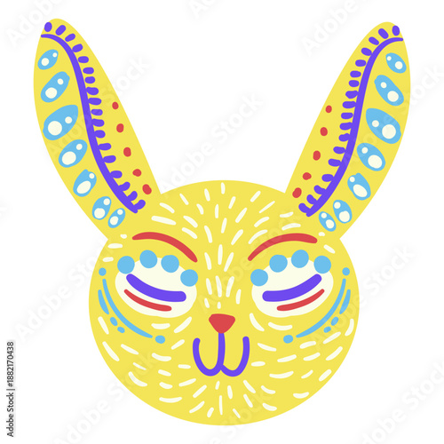 Mexican bunny folk sculpture