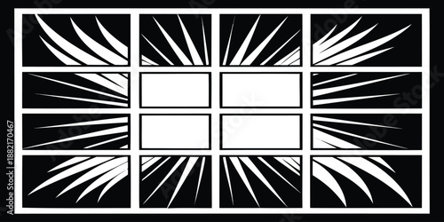 Geometric burst lines with vector file