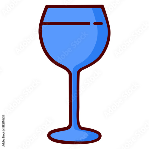 Wine glass goblet illustration icon