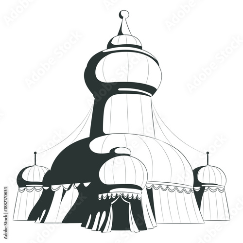 Big tent with small ones circus