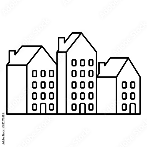 Winter multi storey buildings stroke