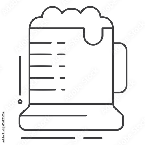 Icon stroke beer mug
