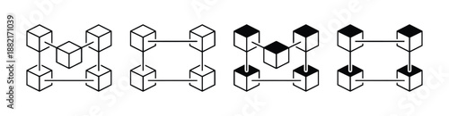 Blockchain network secure connection blocks in a chain of information technology interconnected digital data encryption cryptocurrency ledger system
