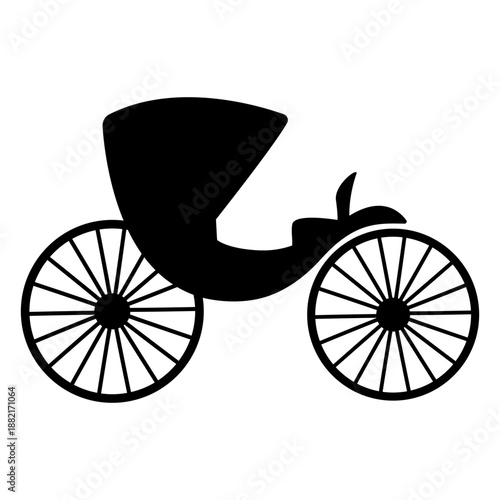 Two seater carriage vector