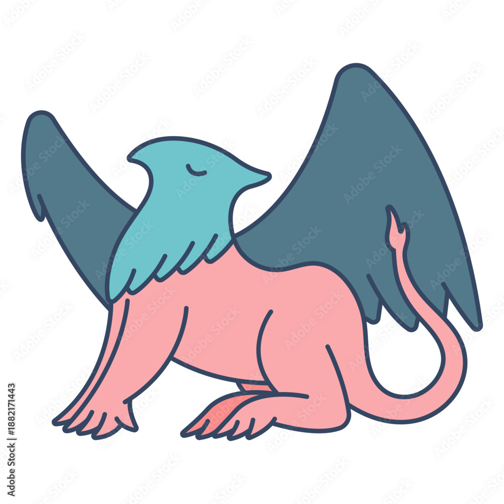 Obraz premium Monster griffin flat