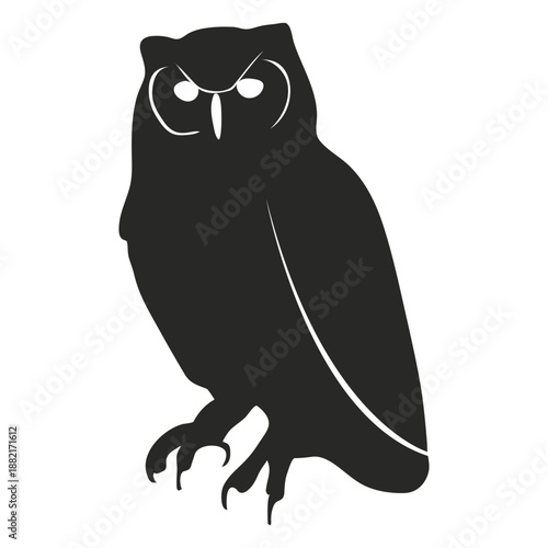 Staring owl vector