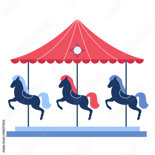 Winter carousel flat