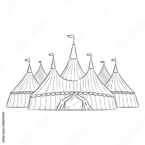 Drawing circus tents cool