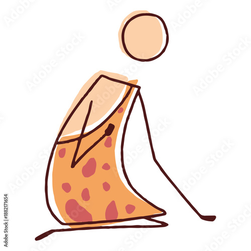 Sitting stick caveman