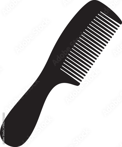 Black wide tooth comb for hair styling and detangling