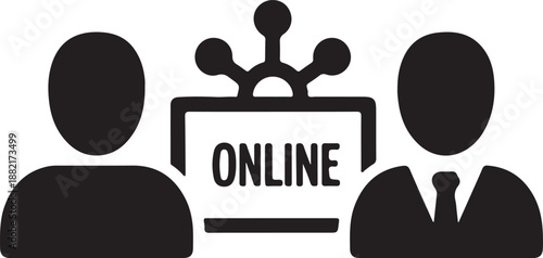 Online communication and collaboration concept